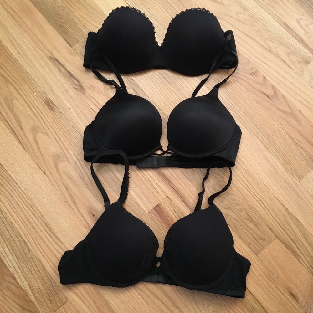 Bundle of 3 black bras 36B